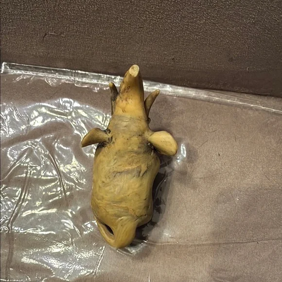 Vintage Handcrafted Tan Elephant Sculpture - Picture 5 of 9